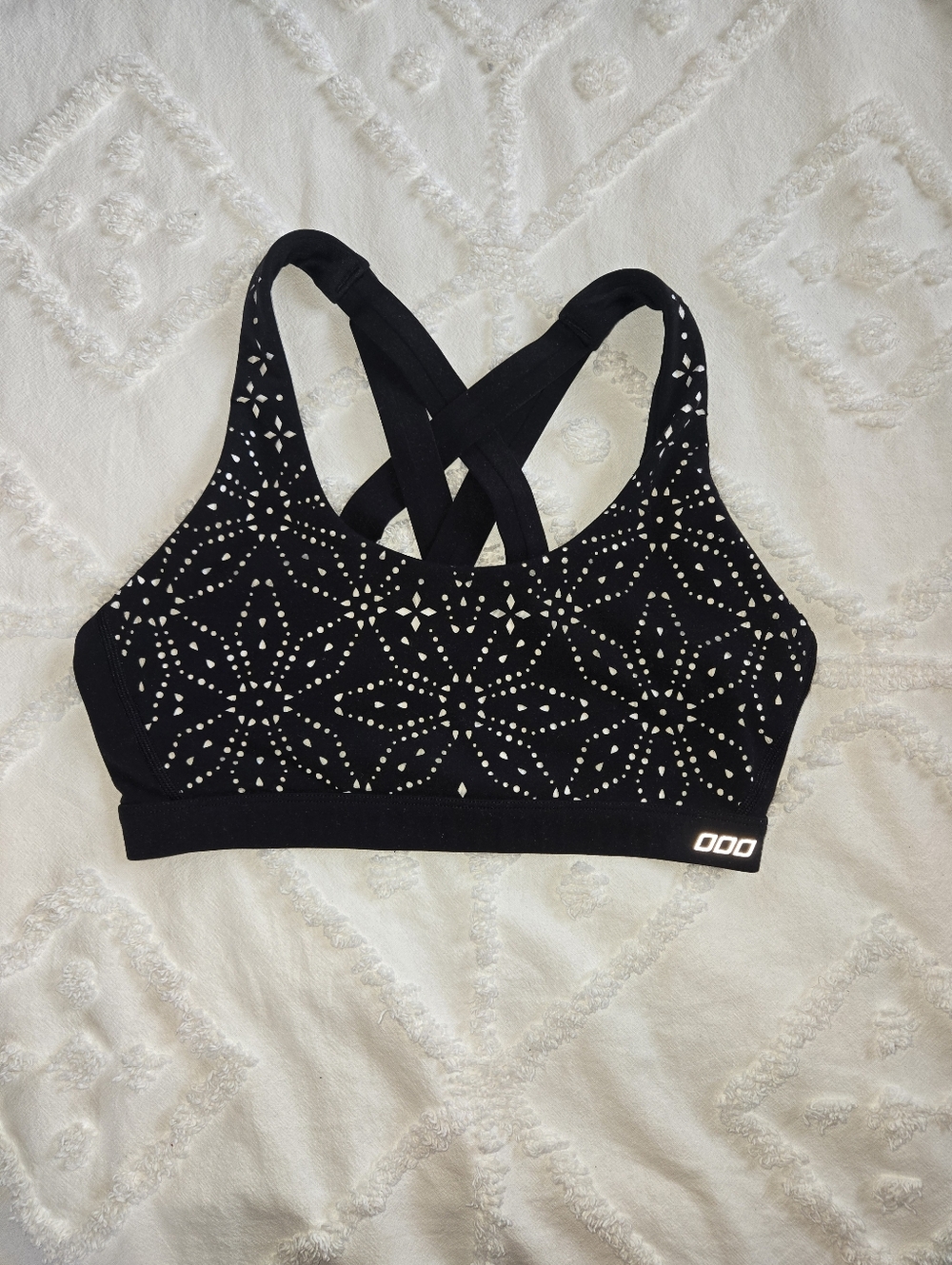 Lorna Jane Black Laser-Cut Bra